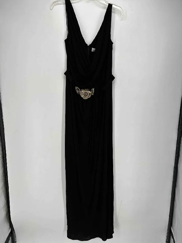 Exclusive Access Teri Jon by Rickie Freeman Size 16 Black Maxi