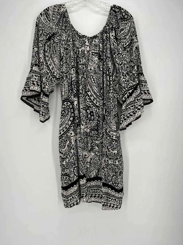 Don't Wait Umgee Size 1XL Black Print NWT Dress