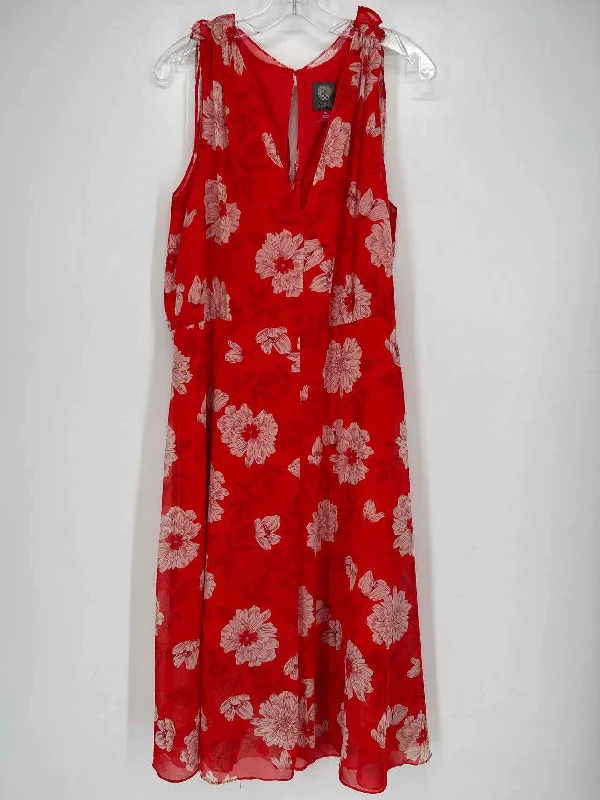 Midnight Madness Vince Camuto Size 16 Red Floral Dress