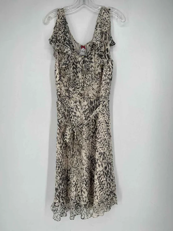 Final Markdown Yoana Baraschi Size L Gray Print Silk NWT Dress